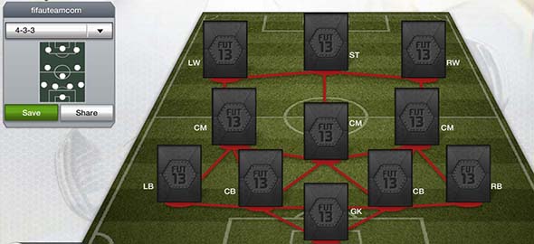 FIFA 13 Ultimate Team Formations - 4-3-3