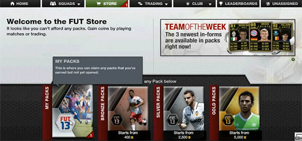 FIFA 13 Ultimate Edition Packs