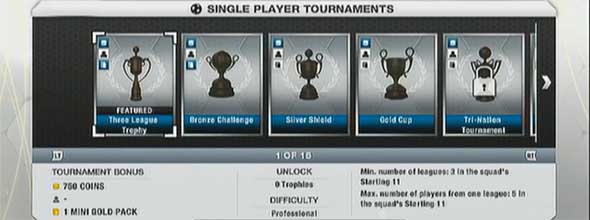 FIFA 13 Ultimate Team Tournaments Prizes