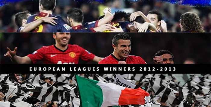 Vencedores Ligas Europeias de Futebol 2012-13