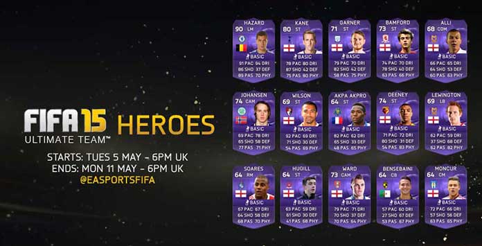 Cartas Roxas IF - Todos os Heróis de FIFA 15 Ultimate Team