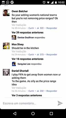 FIFA 16 é para Homens ou para Mulheres ?