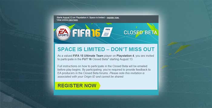 Beta Fechada de FIFA 16 Explicada