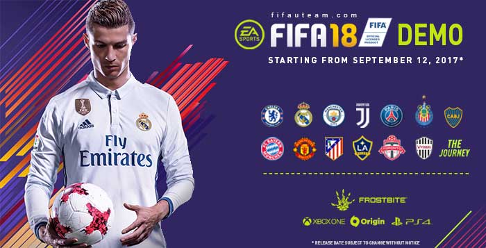 Demo de FIFA 18 - Data, Equipas e Outros Detalhes