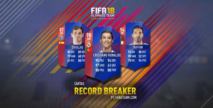 Cartas de Jogadores para FIFA 18 Ultimate Team - Cartas Record Breaker