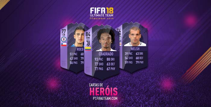 Cartas de Jogadores para FIFA 18 Ultimate Team - Heroes Cards